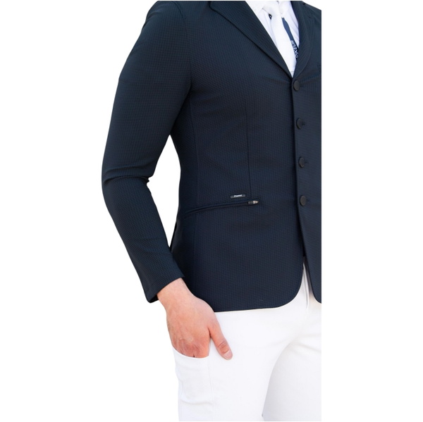 Pikeur Mens Luis Check Pattern Competition Show Jacket 157430 - Night Blue Check Pattern
